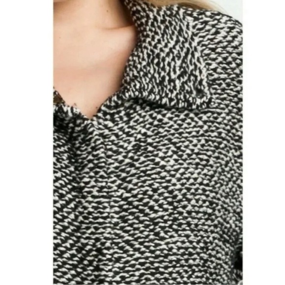 Eileen Fisher Black and White knit snap front jacket sweater size: XL - Picture 3 of 16